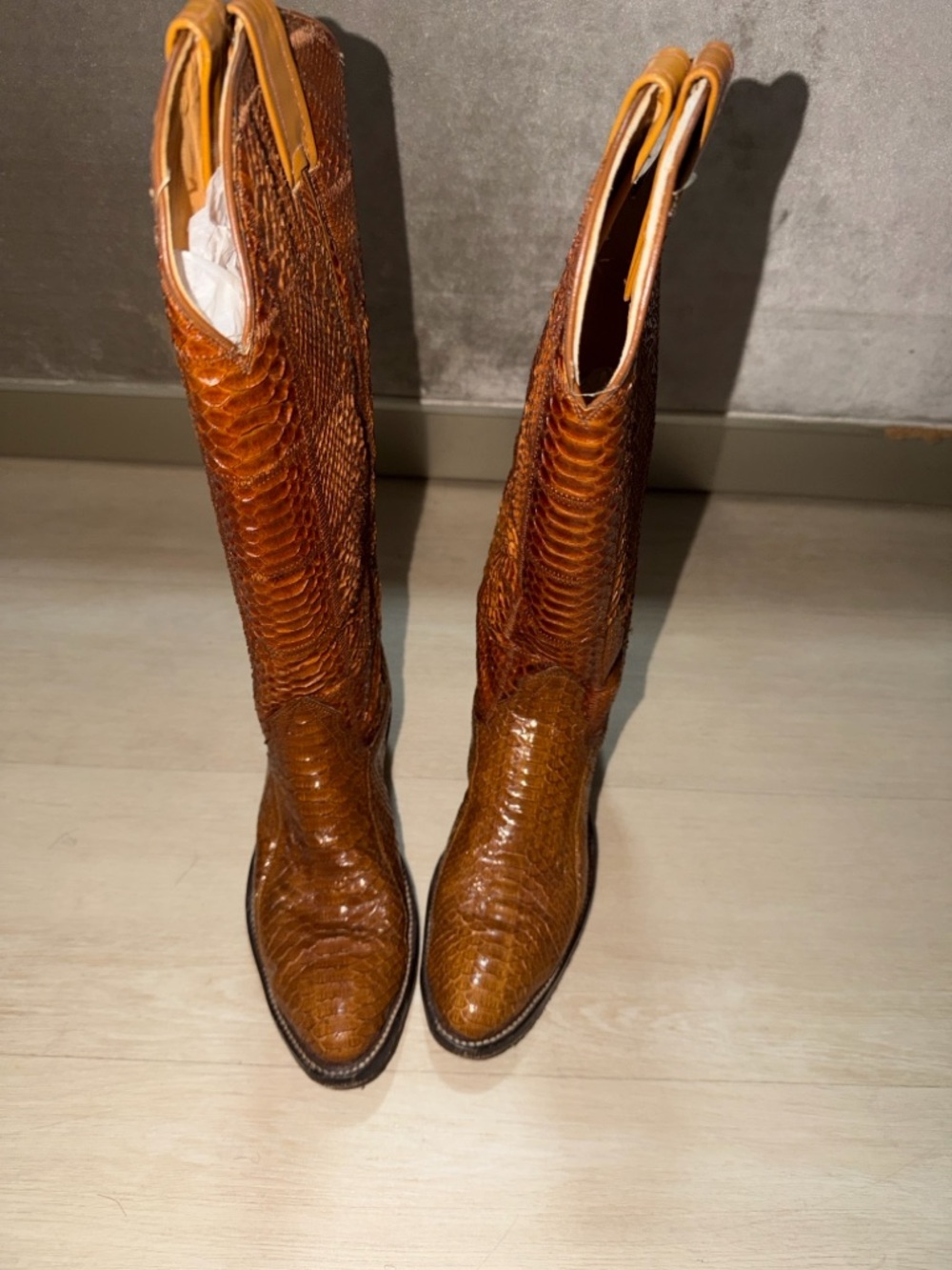 Women's Over-The-Knee Brown Textured Leather Boots